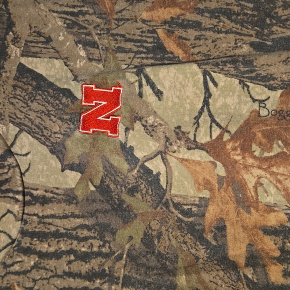 Vintage Nebraska Huskers Camouflage Shirt Boggy Creek Camo - Picture 2 of 11